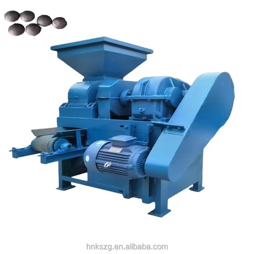 Small Charcoal Dust Double Roll Briquetting Shapes Making Ball Press Maker 290 Model Roller Type Fines Coal Briquette Machine