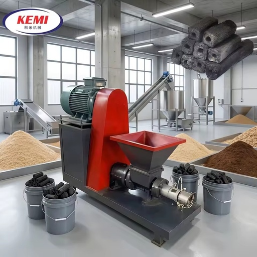 Biomass Briquette Machine Wood Sawdust Charcoal Making Machine with 260-350kg/h Capacity 380V for Hexagon Fuel Production