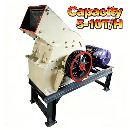 PC400*300 Small Hammer Mill Crusher 5-10t/h AC Motor Gear Engine for Gold Mining Quartz Concrete Building Stone Sand Making