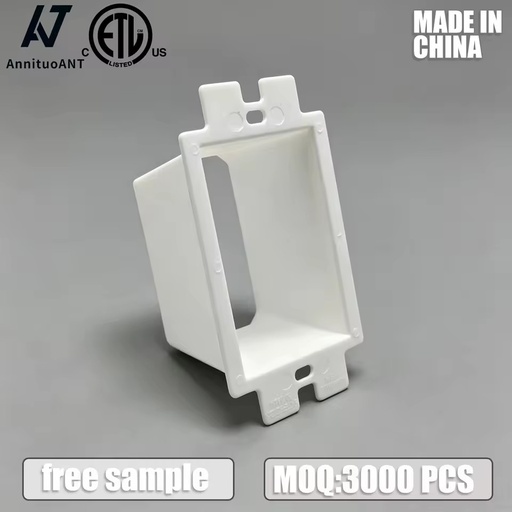 CETL Certified 1 Gang Plastic Electrical Outlet Box Extender Flush Mount Extension Ring for Recessed Wall Switch GFCI