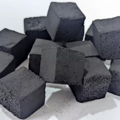 Wholesale Eco-friendly Coconut Shell Charcoal Briquettes Cube Shape Machine-Made High Hardness 7500J Calory 2% Ash for Barbecue