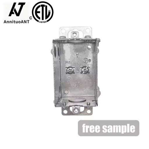 CETL Listed Gangable Steel Device Box 197ml Metal Switch Box Galvanized Sheet Electrical Conduit Wall Box Market