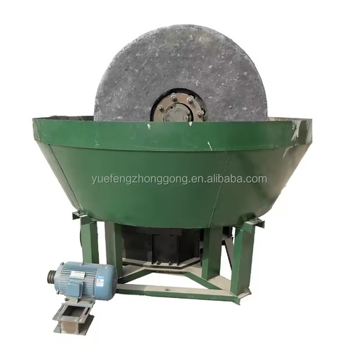 Customizable Color Wet Pan Mill Industrial Ore Grinding Equipment with Motor Core YueFeng Brand for Mining