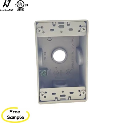 Single Gang Rectangular Aluminum Metal Box Weatherproof Outlet Box for Electronics & Instrument Enclosures