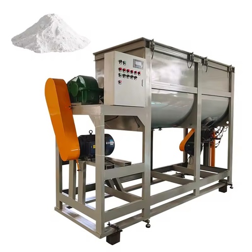 Horizontal Ribbon Mixer Dry Mortar Concrete Briquette Powder Premix Substrate Spice Powder Mixing Packaging Machine Manufacturer