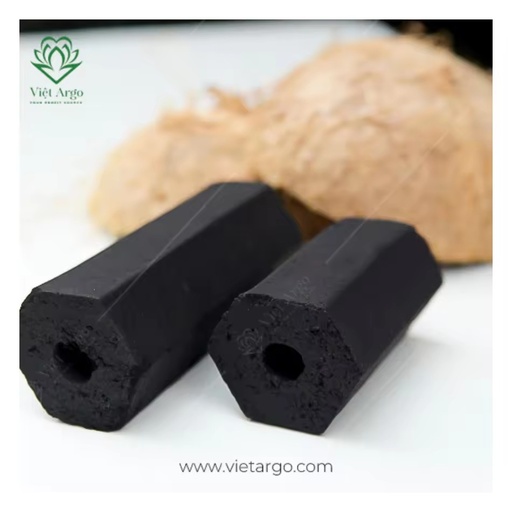 Hexagon Coconut Shell Charcoal BBQ Black Charcoal Hookah Custom Packaging Machine Press Coconut Charcoal Briquette Hardwood Coal