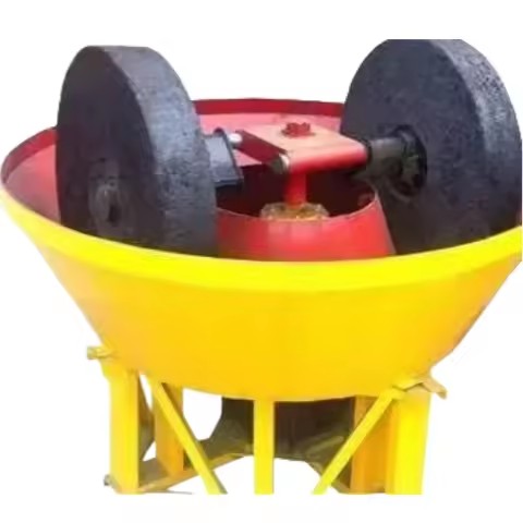 1500 1600 Model Double Rollers Wet Pan Mill 1 2 3 Tph for Gold Mining Final Product Size 0.1-0.178mm