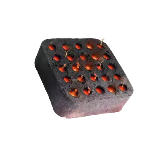 120mm Square Bamboo Charcoal Block Holey Charcoal Briquette Natural Air Purification Absorber