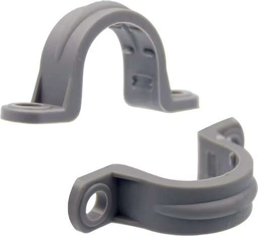 1/2 Inch PVC Pipe and Tape Clamp Double Holes Gray Pvc Clamp
