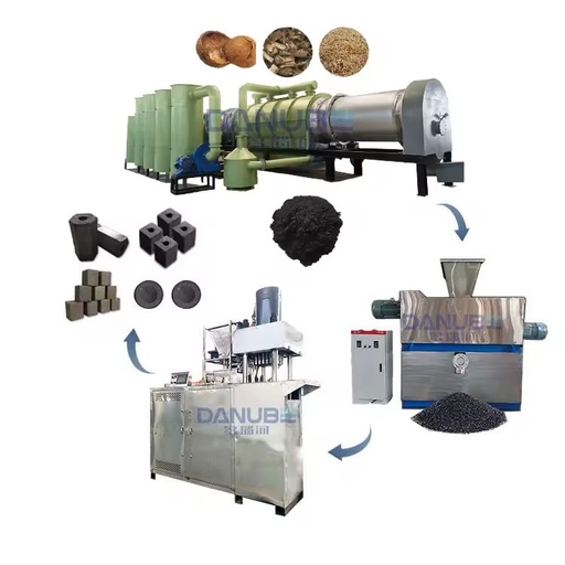 Automatic Charcoal Cube Briquette Making Machine Suppliers Coconut Charcoal Production Machinery