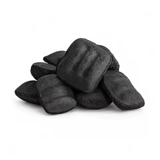 Black Pearl Eco-Friendly Long-Lasting Smokeless Machine-Made Charcoal Coconut Shell Pillow Shape BBQ Briquettes 7000-8000
