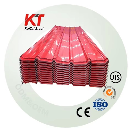 Supplier Wholesale Price Red Color Coated Corrugated Sheet Corrugated Sheet T-type Sheet for Construction Site