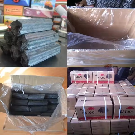 HQBQ0006 Machine Made Hardwood Sawdust Hexagonal BBQ Grill Charcoal Briquettes Barbecue Charbon Coking Coal
