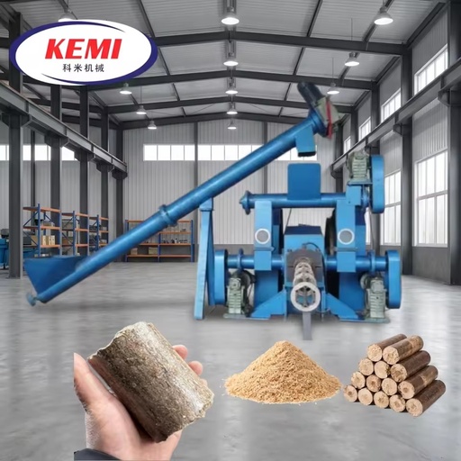 Large Hydraulic Wood Sawdust Briquette Machine with 400-800kg/h Capacity 380V for Making Wood Logs Diameter 80mm