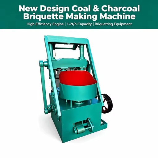 Lerford New Design Coal & Charcoal Briquette Making Machine High Efficiency Engine 1-2t/h Capacity Briquetting Equipment