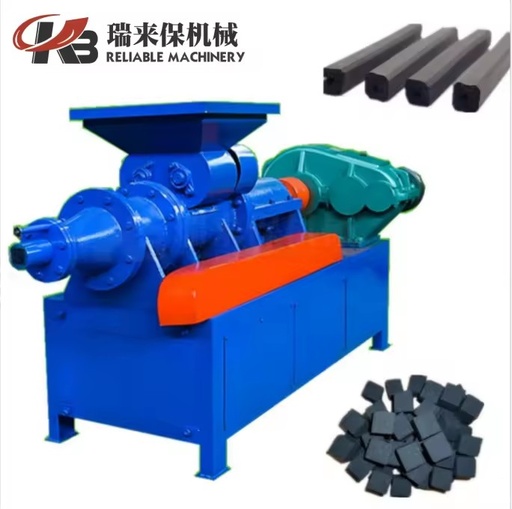 Factory Sale Biomass Waste Wood Pulverized Coal Rod Forming Charcoal Making Extruder Machine Motor Engine 500-1000kg/h Capacity