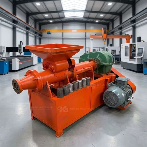 High Output Coconut Shell Charcoal Briquette Making With Cutting Machine Line Charcoal Coal Stick Extruding Machine