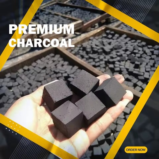 Premium Coco Riki Indonesian Cube Coconut Shell Charcoal Briquettes | Low Ash Hookah Briquettes | 7000-8000 Kcal/kg Calorific