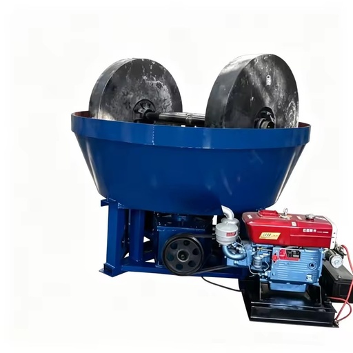 Small Wet Pan Mill 1100 Compact Footprint Saves Workshop Space for Temporary Mining Sites