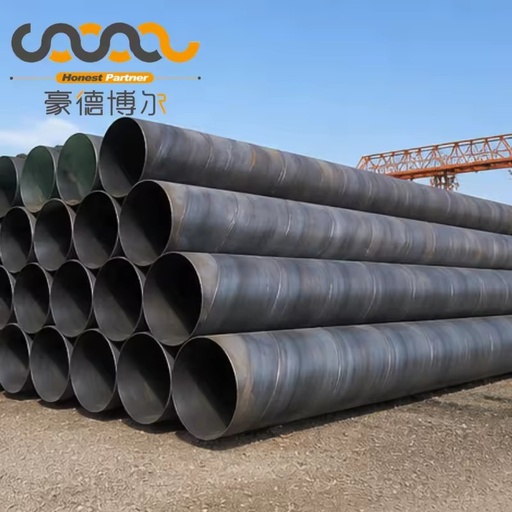 High Quality SSAW Spiral Welded Steel Pipe API 5L GR.B Carbon Steel Pipe Large Diameter for Oil Gas Water Pipeline Project