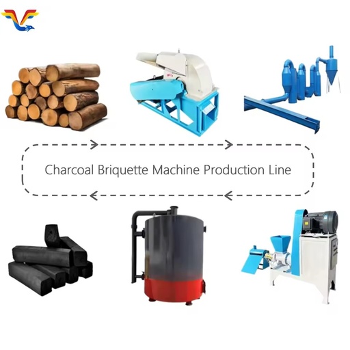 Coconut Shell Charcoal Briquette Machine Briquette Charcoal Machine Sawdust Briquette Log Making Machine