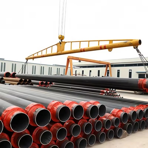 High Quality Pre-insulated Steel Pipe / PU Foam Insulated Pipe for District Heating and Cooling Systems