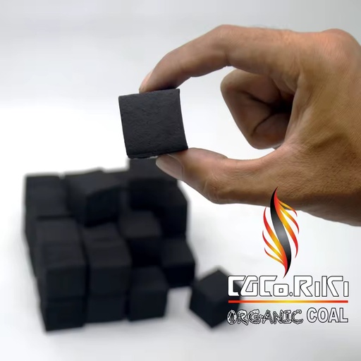 Premium Coco Riki Indonesian Cube Coconut Machine-Made Charcoal Briquettes | Low Ash Hookah & Shisha OEM Manufacturer