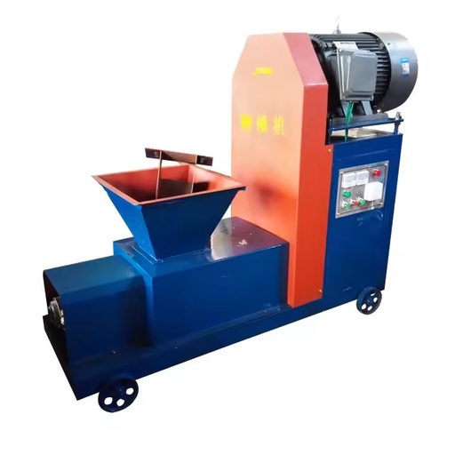 Straw Sawdust Briquette Charcoal Making Machine 300kg/h Capacity Rice Husk Wood Waste Rod Screw Extruder Easy Operate