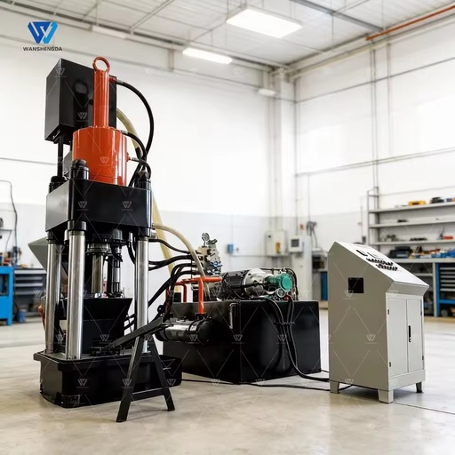 Copper / Brass / Bronze Chip Briquetting Press Hydraulic Scrap Metal Press for Lathe Operations