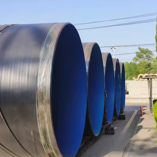 TPEP Anti-Corrosion Steel Pipe 3PE Outer Epoxy Inner Coated Spiral Pipe for Water Supply