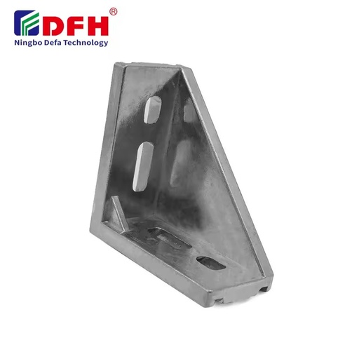 Aluminum Profile Metal Right Angle Glide Flat Corner Bracket Gusset L with Plastic Cap