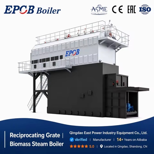 Steam Boiler 20 Ton Reciprocating Grate Biomass Fired Automatic Low Pressure Water Tube Horizontal Industrial High Safety