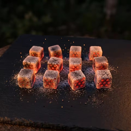 Ideal for Indonesian hookah shisha, the cube briquettes of this coconut shell charcoal ignite instantly.