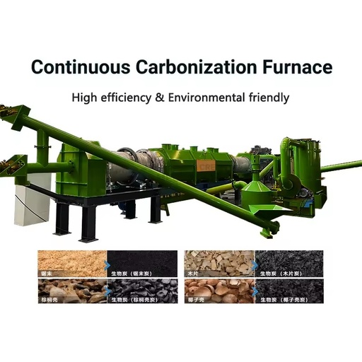 Complete Charcoal Processing Equipment Bio Charcoal Plant Biochar Production Machine for Rice Husk