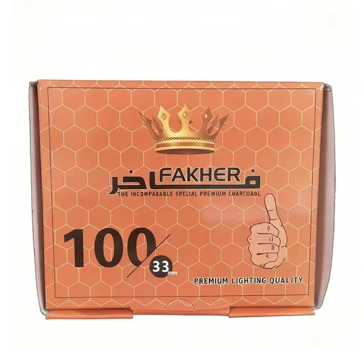 33mm Al Fakhher Premium Quick Light Eco-friendly Coconut Shell Briquette Shisha Charcoal Long-Lasting Low Ash Incense Chicha