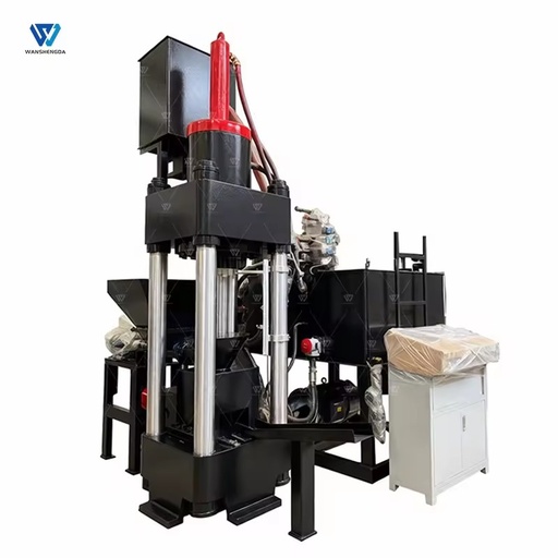 100T Swarf Briquette Press Machine Automatic Scrap Metal Chips Briquetting for Steel Aluminum Titanium
