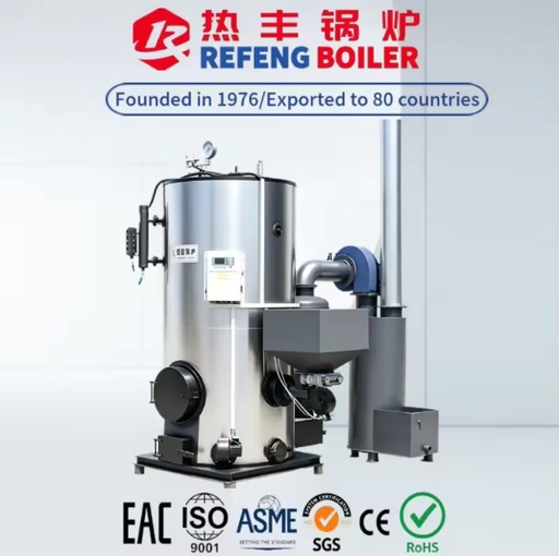 LSG100kg/h Small Vertical Biomass Steam Generator Biomass Pellet Steam, Boiler For Food & Laundry
