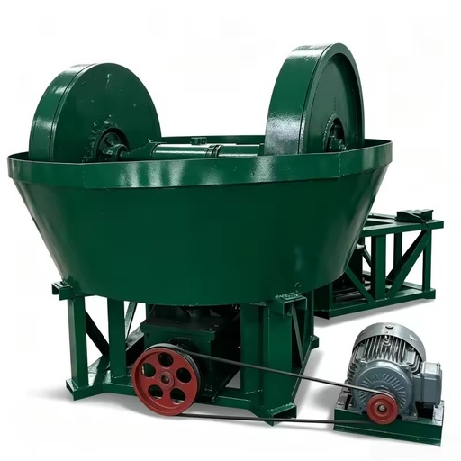Gold Wet Pan Mill Model 1200 Thick Cast Iron Pan Body Hardened Alloy Rollers Long Service Life Medium Mining Equipment