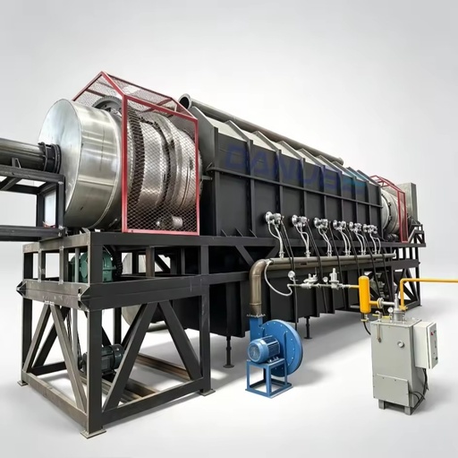 Continuous Rotary Drum Biomass Carbonizer Automatic Wood Charcoal Manufacturing Machine