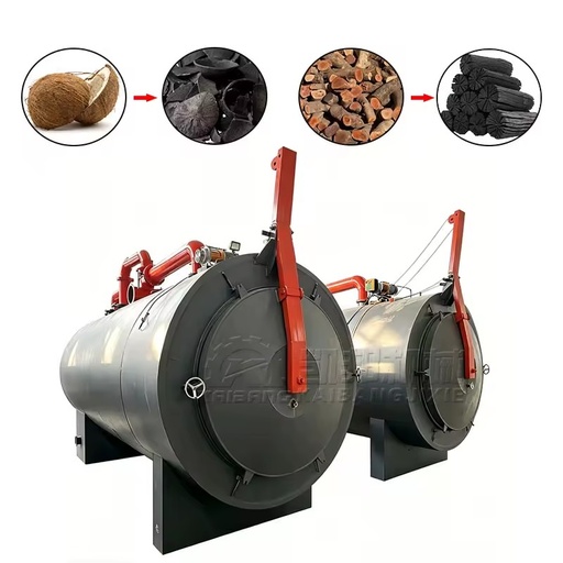 Factory Supply Coconut Shell Bamboo Wood Charcoal Carbonization Furnace Wood Sawdust Briquette Charcoal Carbonizer Machine