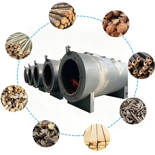 Barbecue Charcoal Making Machine Wood Charcoal Production Equipment Sawdust Charcoal Briquettes Horizontal Carbonization Furnace