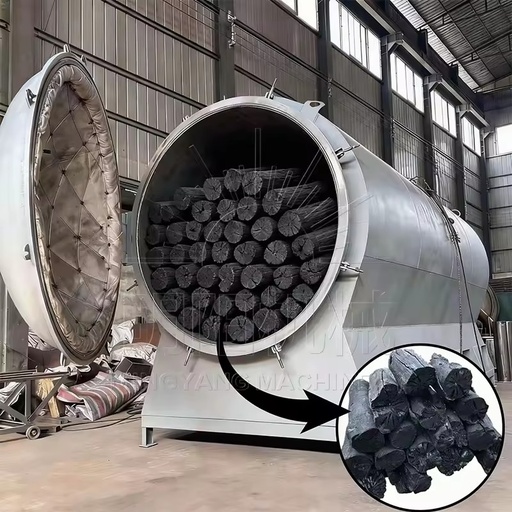 Eco-Friendly Horizontal Carbonizer Furnace Smokeless Charcoal Making Stove for Hardwood Log and Biomass Briquette