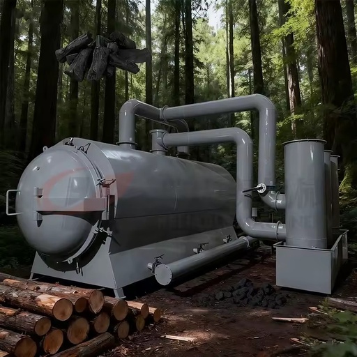 New Trends Continuous Biomass Charcoal Briquette Making Machine Set High Efficiency Natural Gas Powered 800-1000kg Capacity