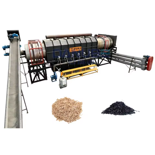 Continues rotary Carbonization Furnace Charcoal Making machine Environmental Friendly Rice Husk Charcoal