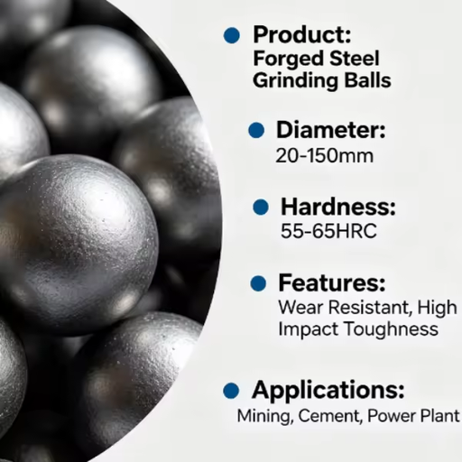 Low Fragmentation Rate Forged Mill Ball with Stable Hardness for Gold Mining Industry