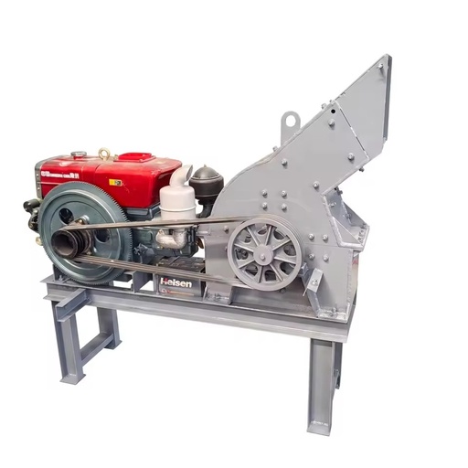 Fixed Type Hammer Mill Crusher + Steel Mounting Frame + Limestone Granite Quarry