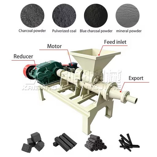 Industrial Charcoal Sticks Briquette Extruder Machine With Automatic Cutting