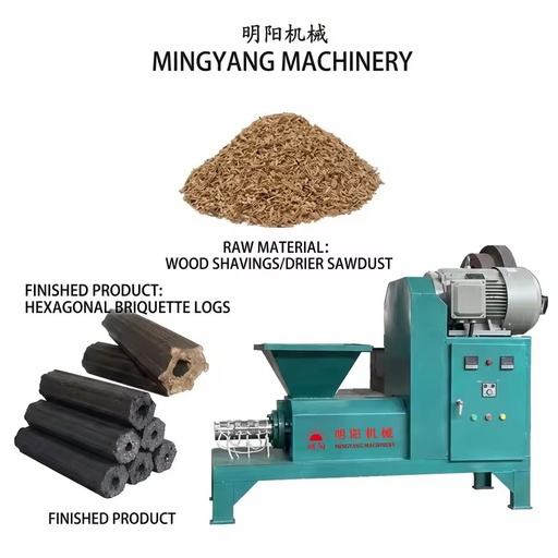 Screw Press Small Corn Stalk Cow Dung Charcoal Biomass Wood Sawdust Briquettes Making Machine