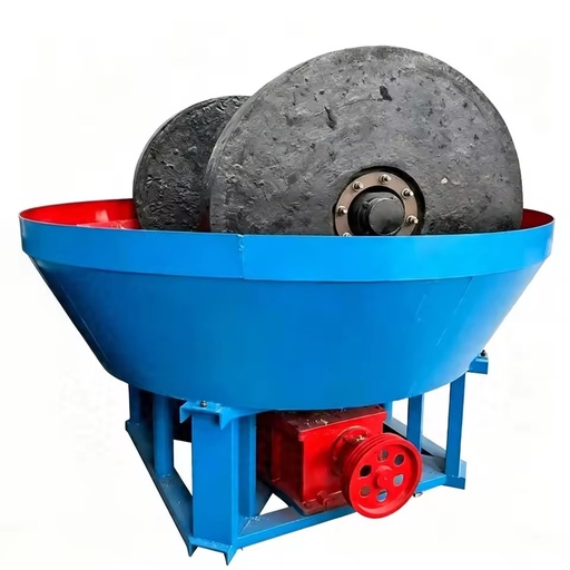 High Throughput Wet Pan Mill 1500 Two Roller Heavy Duty Mining Thick Manganese Steel Rolling Wheels Motor Hard Rock Gold