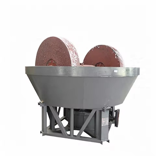 Standard Wet Pan Mill 1200 Adjustable Grinding Fineness Double Wheel Bearing Motor Gear Gold Ore Milling Equipment for Mine